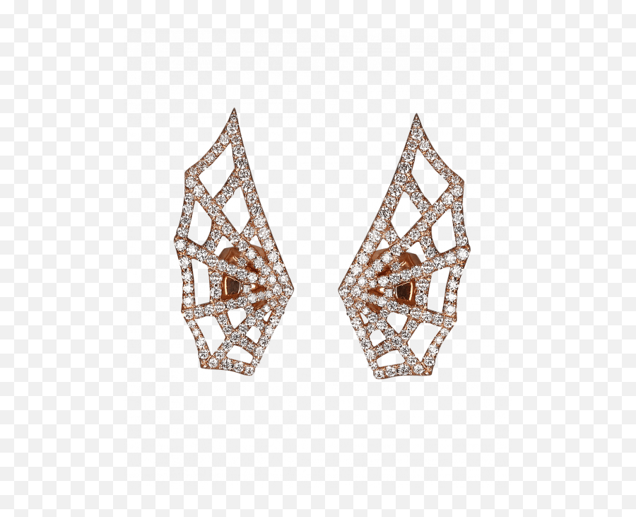 Rose Gold Brilliant Cut Diamond Spider Web Earrings Jacob U0026 Co Emoji,Spider Webs Png