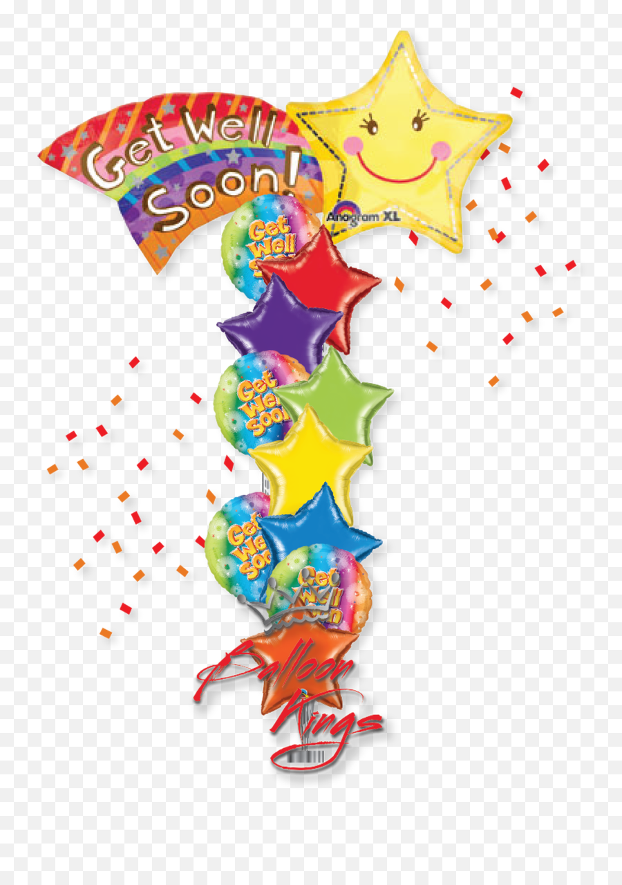 Get Well Soon Shooting Stars Large Bouquet Emoji,Falling Stars Png