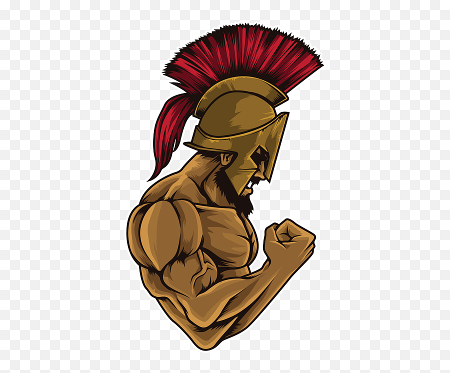 Spartan At The Gym Training Fitness Muscles Power Round Emoji,Spartan Clipart