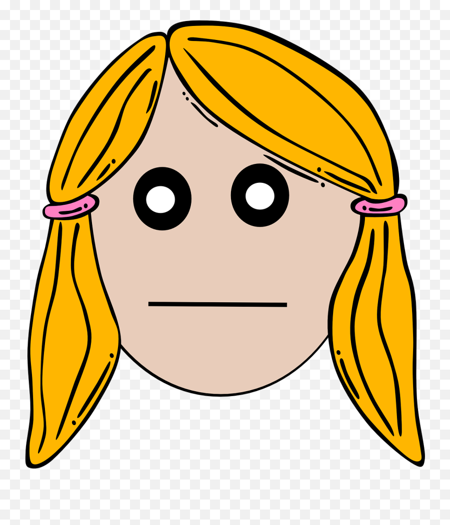 Blonde Girl Young Girl Female Png Picpng Emoji,Anime Girl Face Png