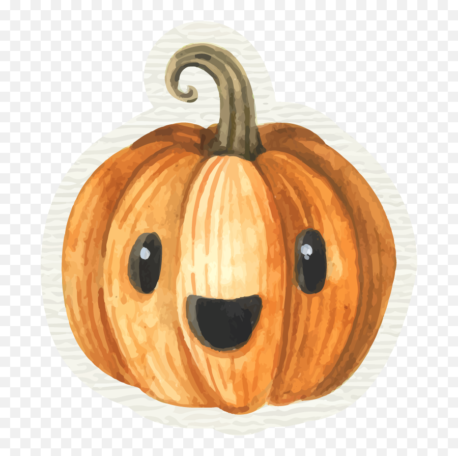 Download Halloween Watercolor - Cute Pumpkin Full Size Png Emoji,Cute Pumpkins Clipart