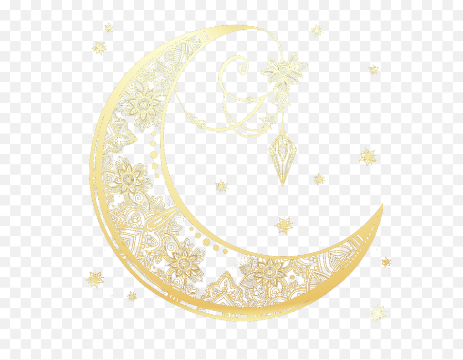 Half Moon Png Images - Transparent Background Gold Moon Emoji,Crescent Moon Png