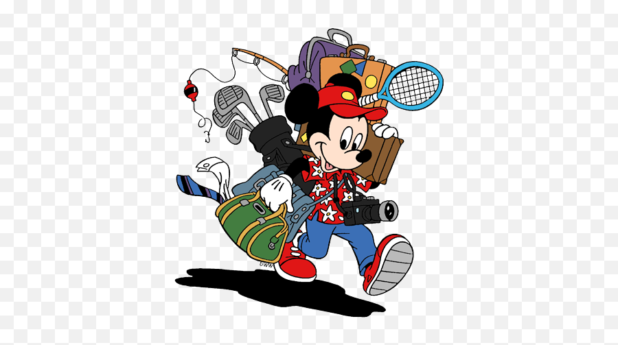 Mickeymouse Going - Cartoon Mickey Mouse Vacation Emoji,Vacation Clipart