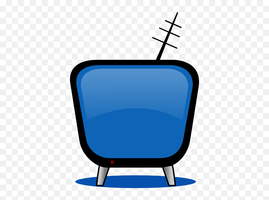 Retro Tv Blue Clip Art At Clkercom - Vector Clip Art Online Tv Clip Art Emoji,Tv Clipart