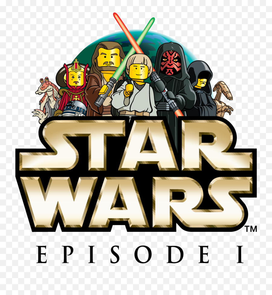 Lego Star Wars Episode 1 Logo Clipart - Star Wars Episode 1 The Phantom Menace Lego Emoji,1 Clipart
