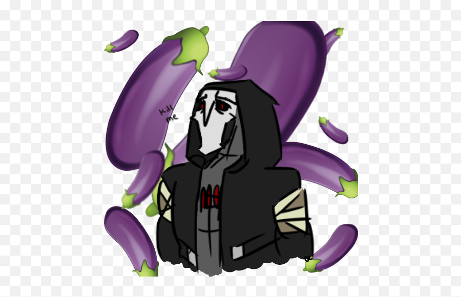 Reaper Overwatch Xdeewolfxart Eggplant - Reaper Emoji Overwatch,Eggplant Emoji Transparent
