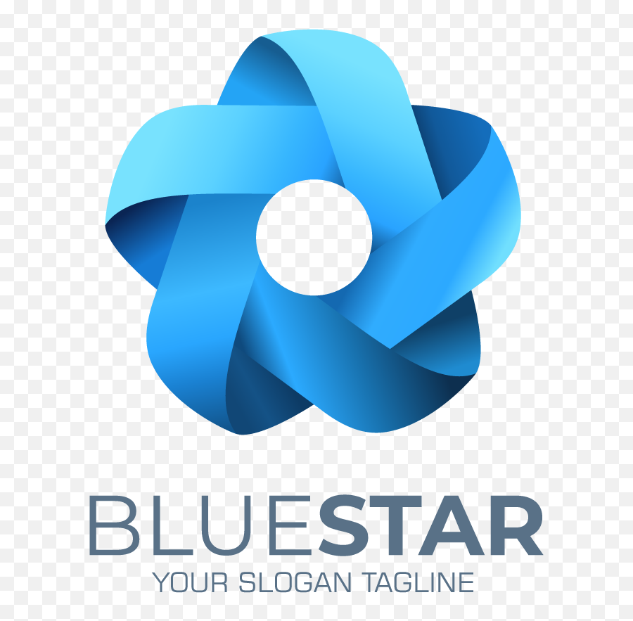 Infinite Ribbon Blue Star Logo - Vertical Emoji,Star Logo