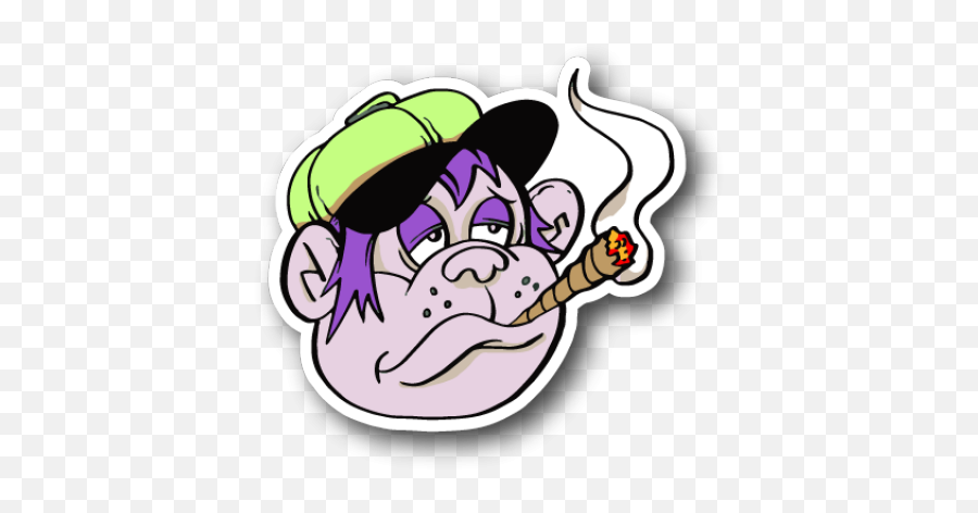 Weed Clipart Joint Smoke - Cartoon A Blunt Smoke Png Cartoon Smoking Stickers Emoji,Cartoon Smoke Png