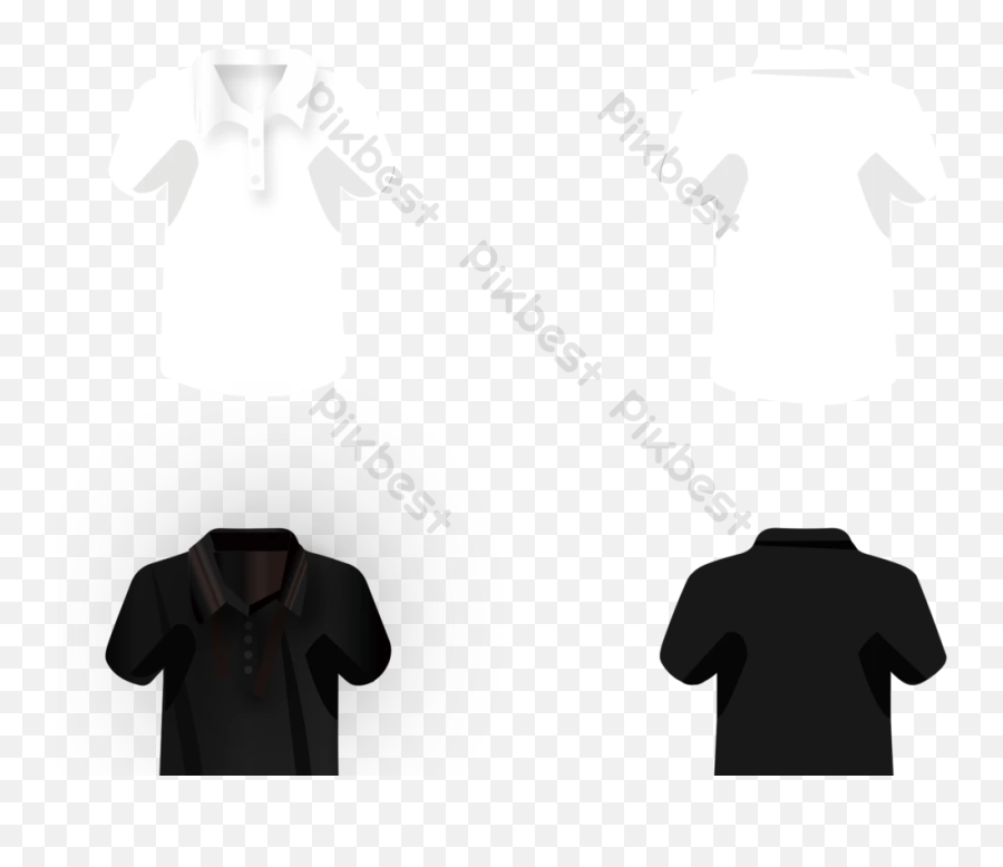 Black And White T - Shirt Template Free Png Transparent Layer Short Sleeve Emoji,T Shirt Template Png