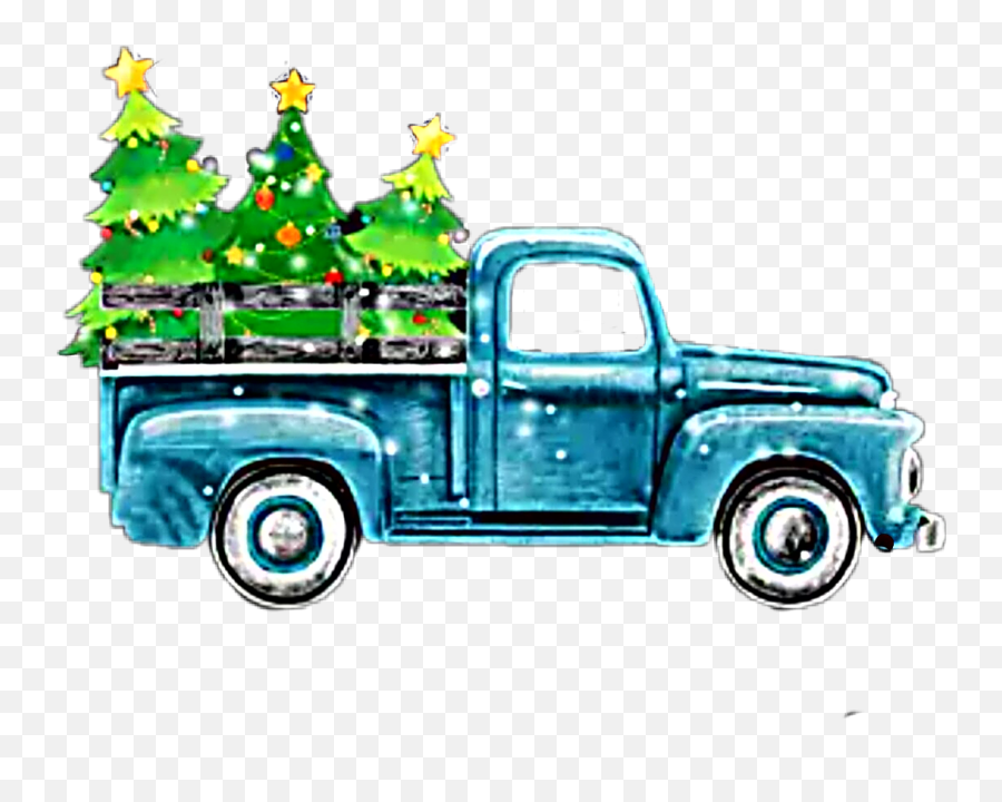 Watercolor Emoji,Christmas Truck Clipart
