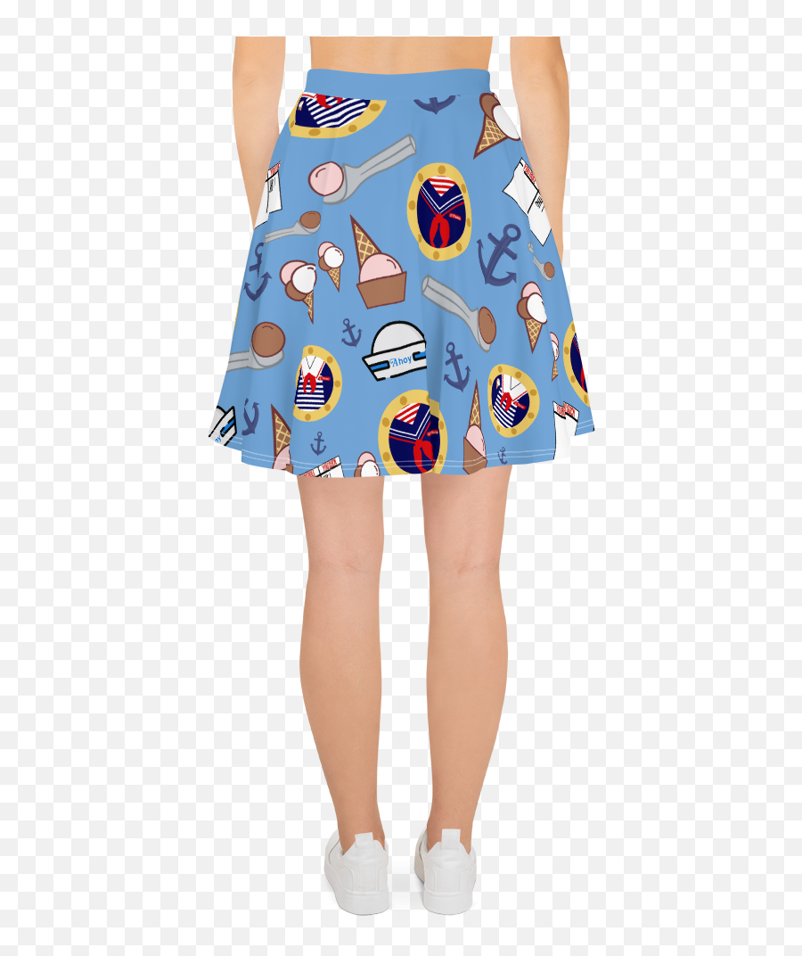Scoops Ahoy Skater Skirt - Skirt Emoji,Scoops Ahoy Logo