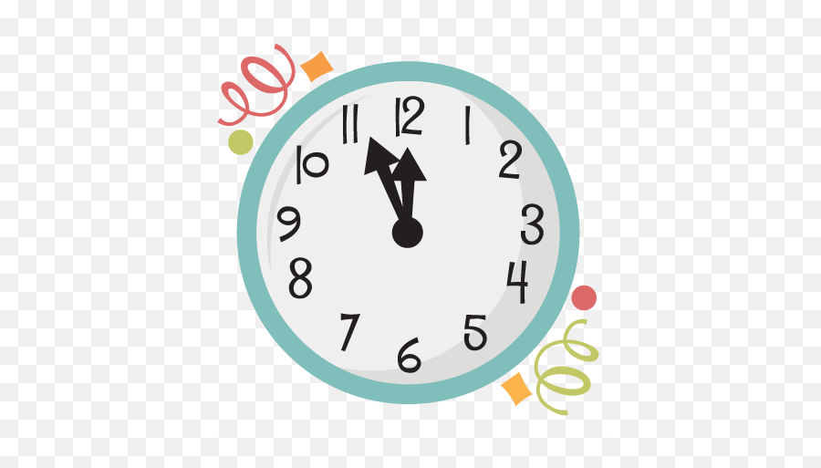 New Years Eve Clock Clnew Years Clock Png - New Years Eve Cute New Years Clipart Clock Emoji,New Year's Eve Clipart