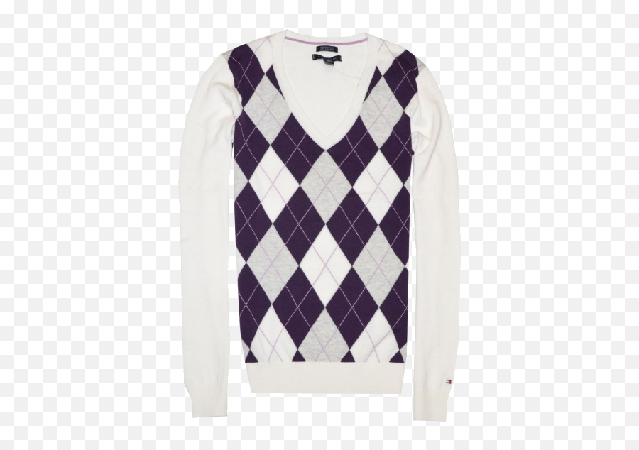 Tommy Hilfiger Pullovers Tommy Hilfiger - Tommy Hilfiger White Argyle Jumper Emoji,Tommy Hilfiger Logo Sweaters
