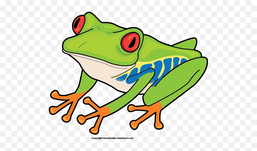 Free Frog Clipart 3 - Rainforest Frog Clipart Emoji,Frog Clipart