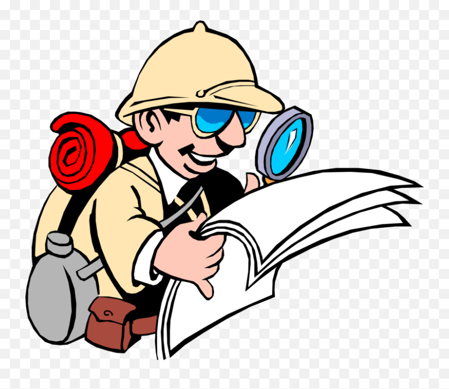 Vector Illustration Of Male Safari Adventurer Carefully - Explore Clipart Emoji,Explorer Clipart