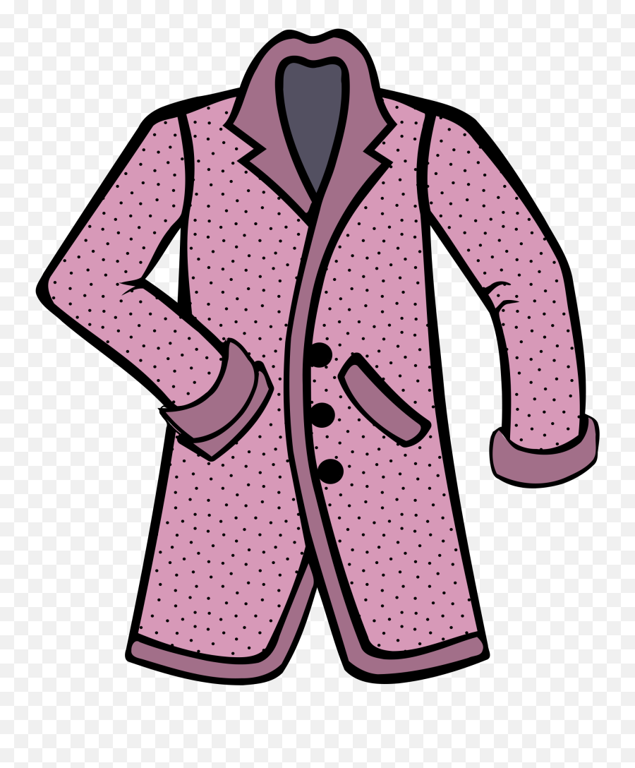 Clipart Coat Jakcet Clipart Coat - Pink Coat In Cartoon Emoji,Jacket Clipart
