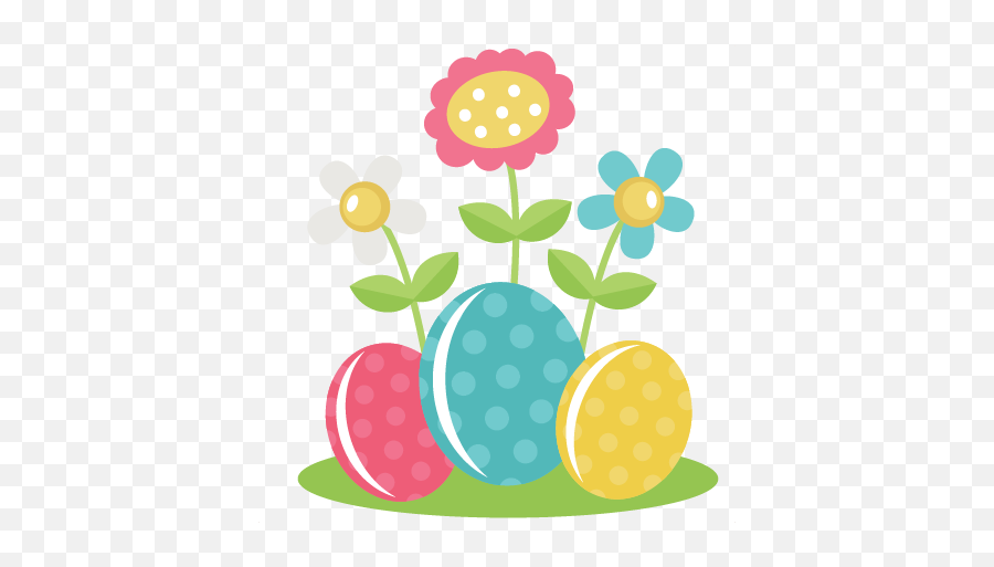 Easter Eggs With Flowers Svg Files For Emoji,Easter Flowers Clipart