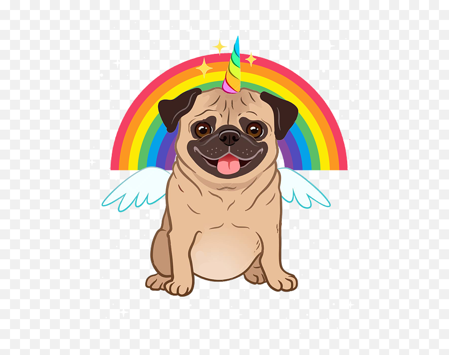 Pug Unicorn T Shirt Girls Kids Space Galaxy Rainbow Pugicorn Emoji,Pug Face Png