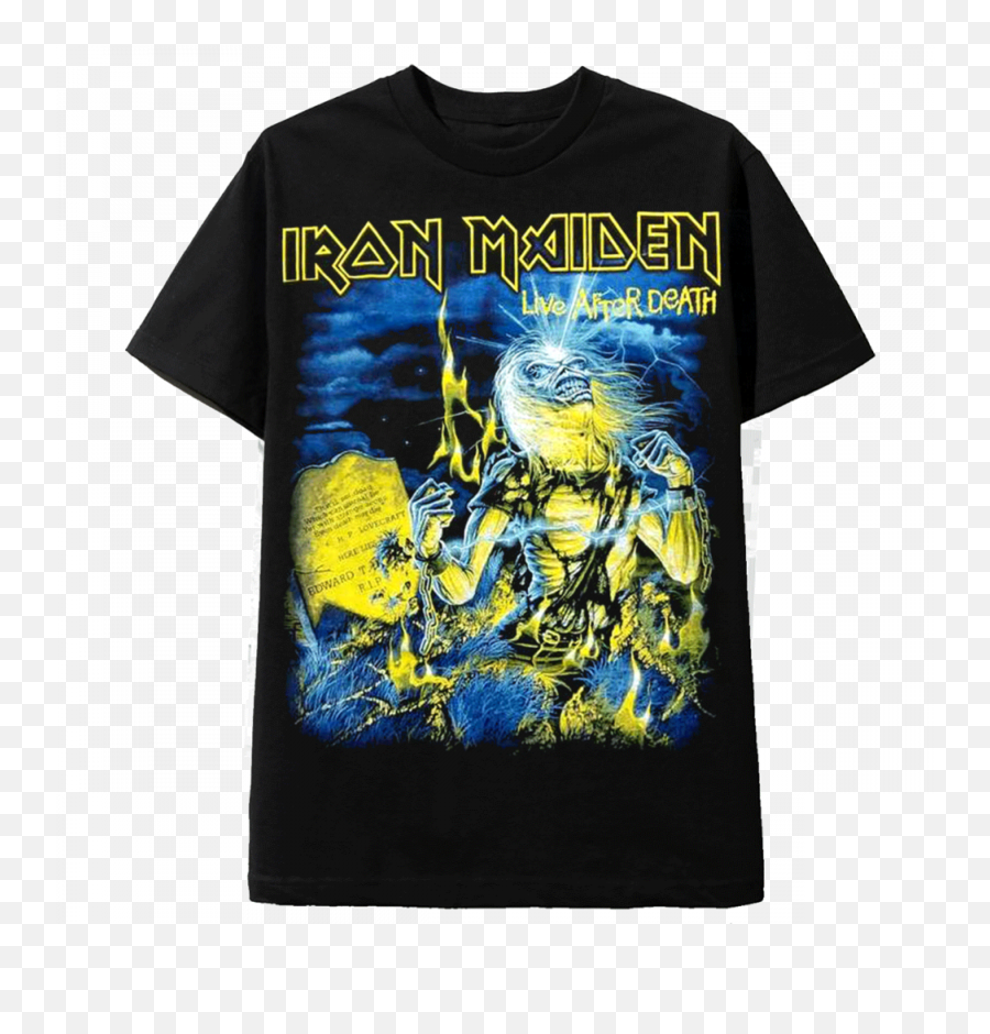 T Shirt Iron Maiden Life After Death - Iron Maiden Live After Death T Shirt Emoji,Iron Maiden Logo