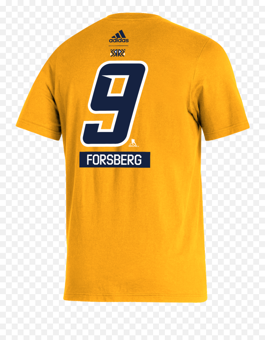 Nashville Predators Filip Forsberg Adidas Reverse Retro Player Nu0026n T - Shirt Short Sleeve Emoji,Nashville Predators Logo