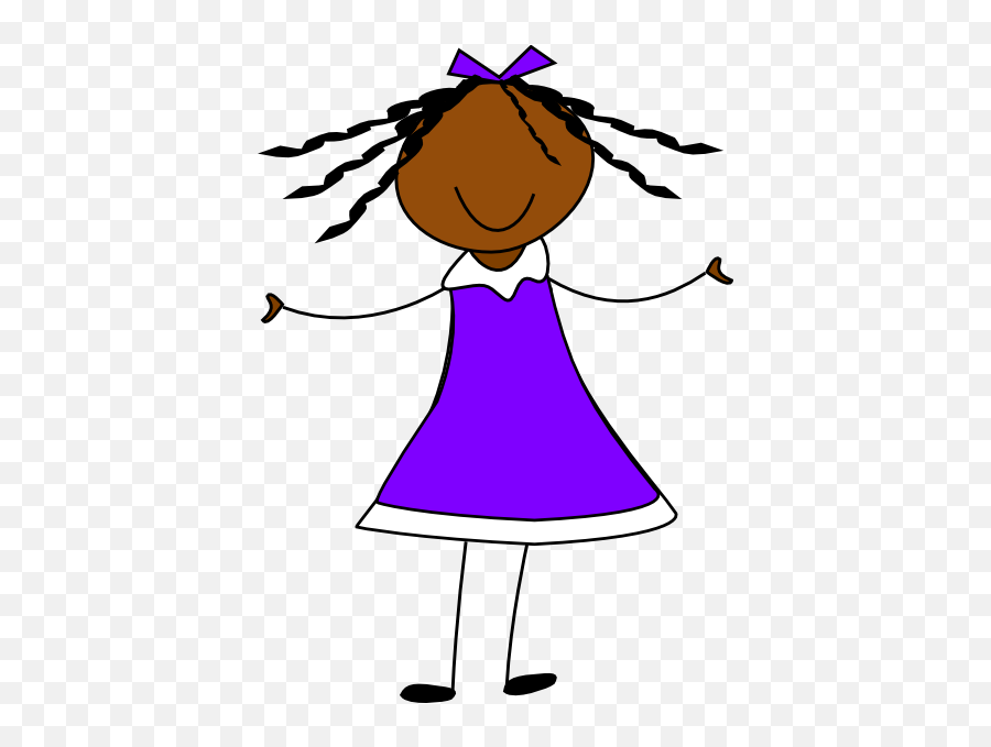 Girl In Purple Dress Clip Art At Clkercom - Vector Clip Art Emoji,Little Black Dress Clipart