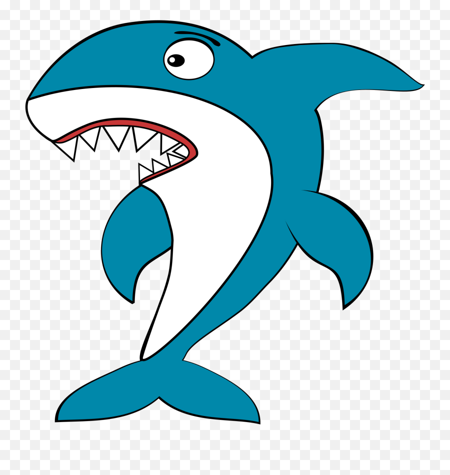Clipart Dolphin Shark Clipart Dolphin - Shark Clipart Transparent Background Emoji,Shark Clipart
