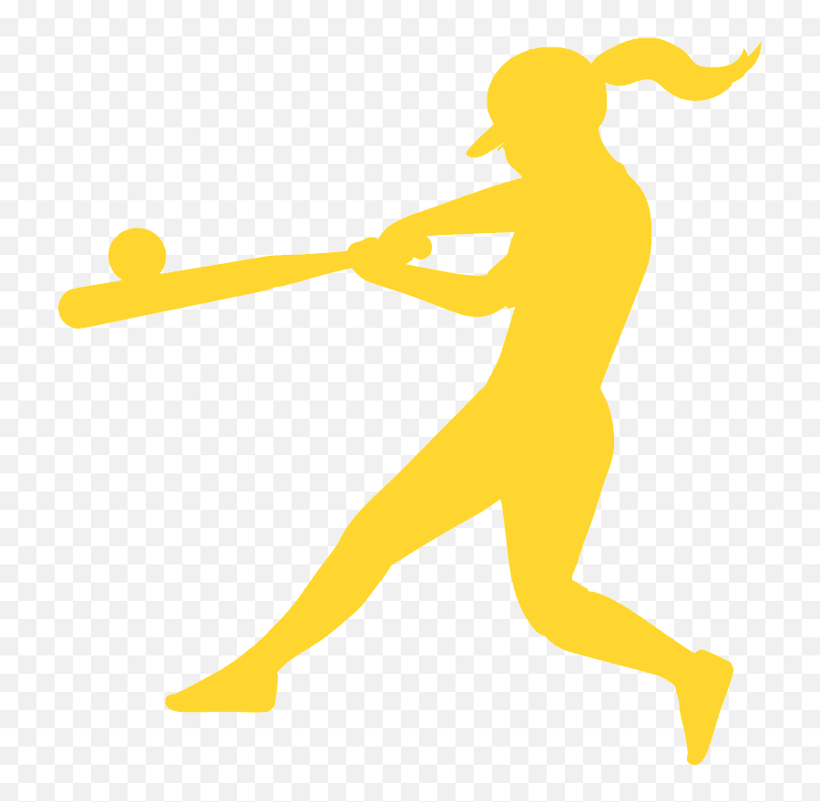 Softball Player Silhouette - Free Vector Silhouettes Creazilla Emoji,Softball Catcher Clipart