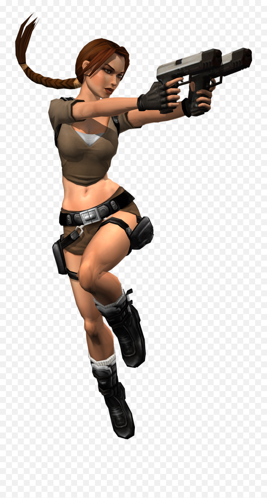 Lara Croft Tomb Raider With Guns Png Image - Purepng Lara Croft Tomb Raider Legend Png Emoji,Guns Png