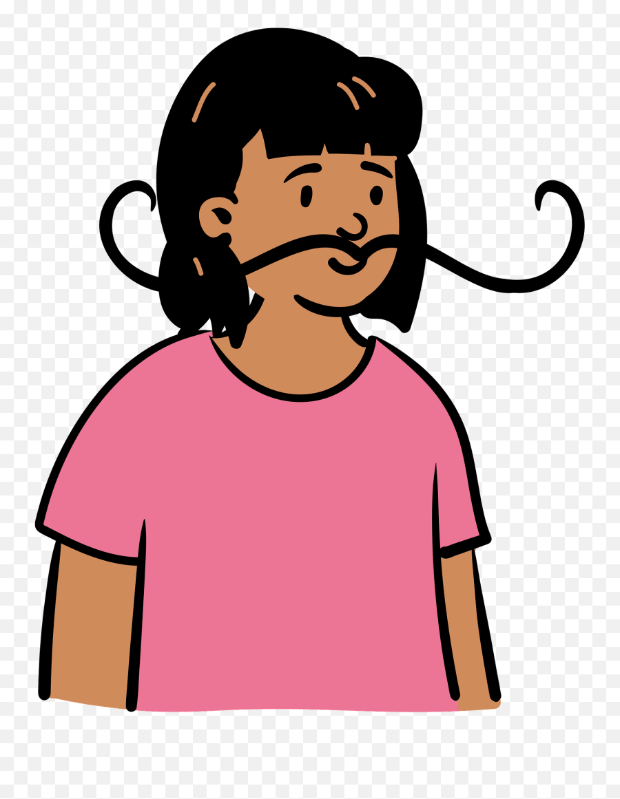 Woman With A Mustache Clipart Free Download Transparent - Happy Emoji,Mustache Clipart
