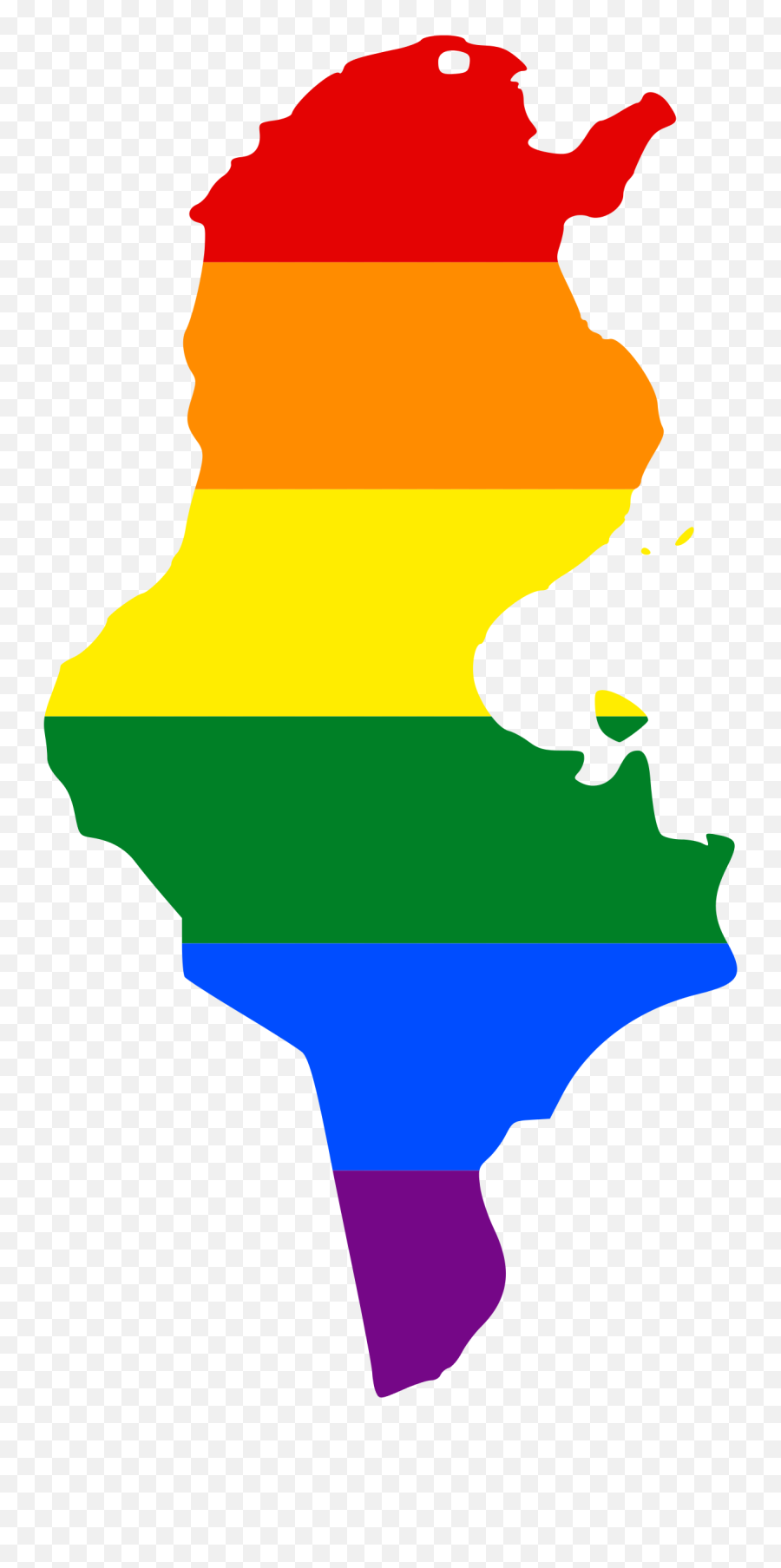 Colombia Lgbt Clipart - Lgbt Flag Map Of Tunisia Emoji,Colombia Flag Png