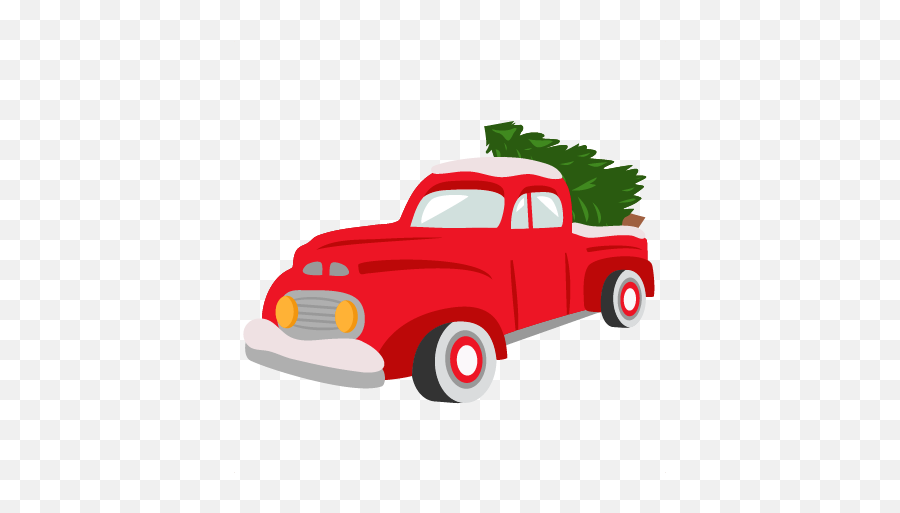 Christmas Truck Svg Cuts Scrapbook Cut - Automotive Paint Emoji,Christmas Truck Clipart