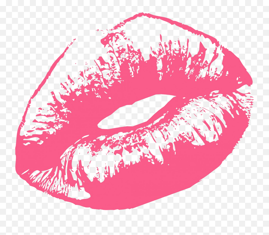 Pink Kiss Mark Clipart - Free Lips Emoji,Kiss Mark Png