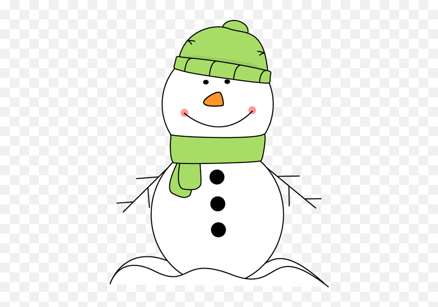 Snowman Clipart Green Snowman Green - Snowman With Green Hat Clipart Emoji,Snowman Clipart