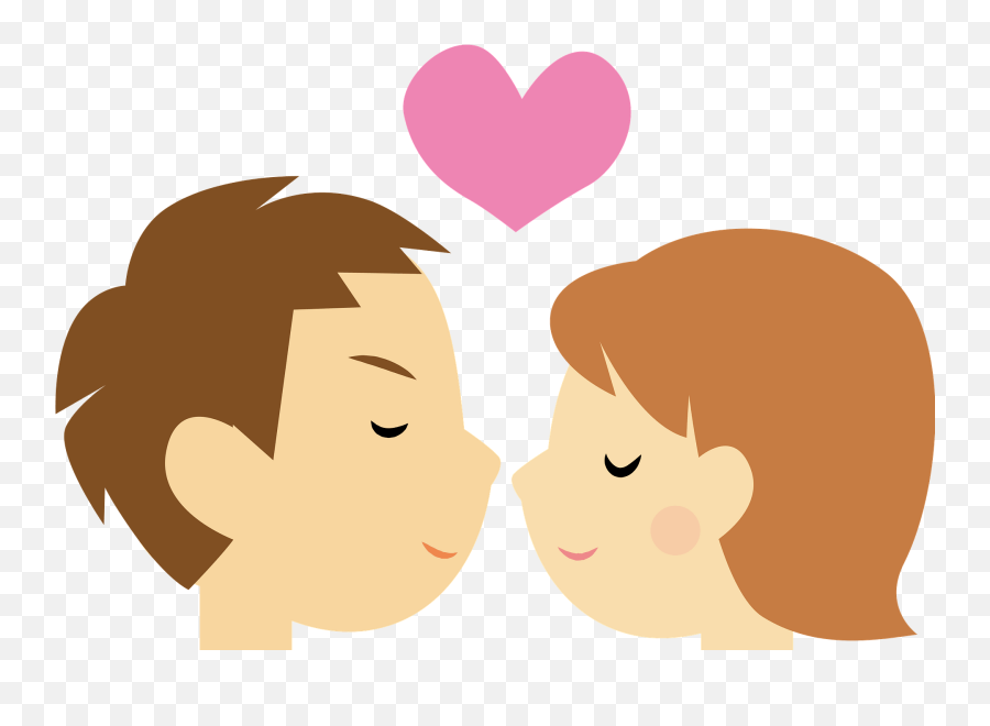 Couple Is Kissing Clipart - Love Cuple Kiss Clipart Emoji,Kiss Clipart