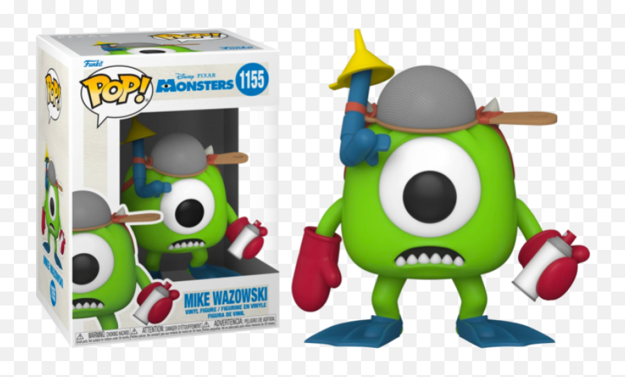 Monsters Inc - Mike Wazowski With Mitts 20th Anniversary Pop Vinyl Figure Emoji,Mike Wazowski Png