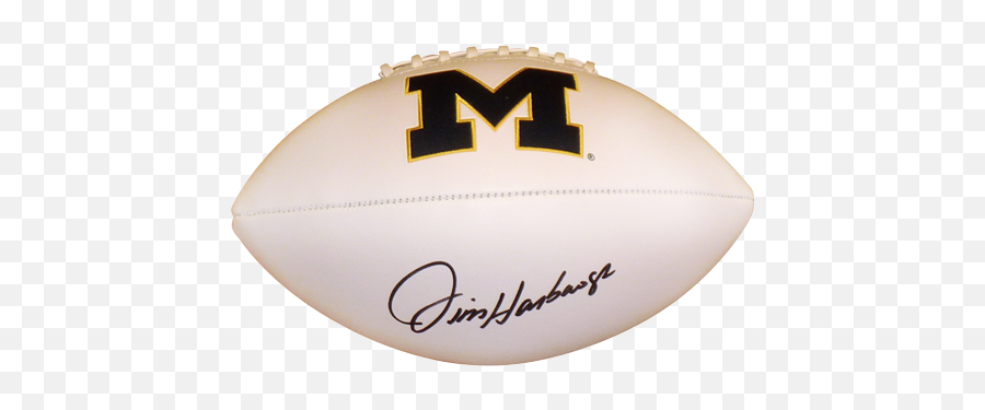 Jim Harbaugh Autographed Michigan - For American Football Emoji,Michigan Football Logo