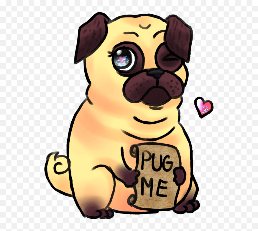 Pug Clipart Pug Puppy Transparent - Pug Anime Emoji,Pug Clipart