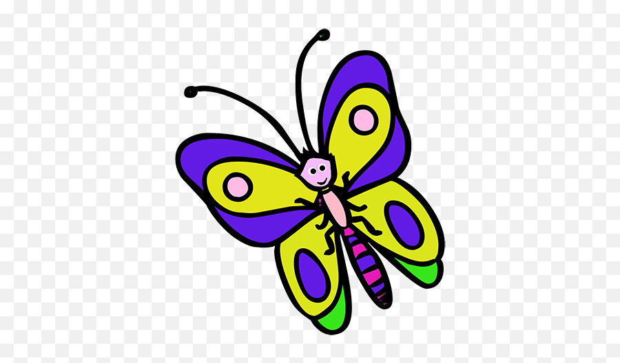 Download Butterflies Butterfly Clipart Clipart Png Free - Clipart Butterfly For Kids Emoji,Butterfly Png