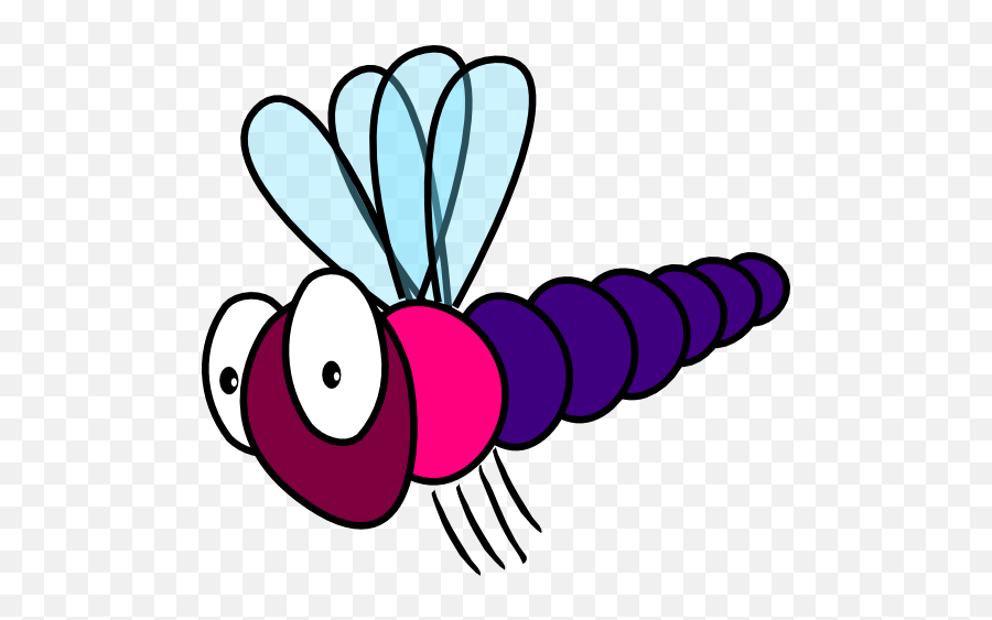 Dragonfly Clip Art At Clker - Flying Bug Png Cartoon Emoji,Dragonfly Clipart