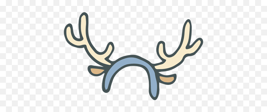 Reindeer Antler Headband Hand Drawn - Reindeer Horns Diadem Emoji,Reindeer Antlers Png