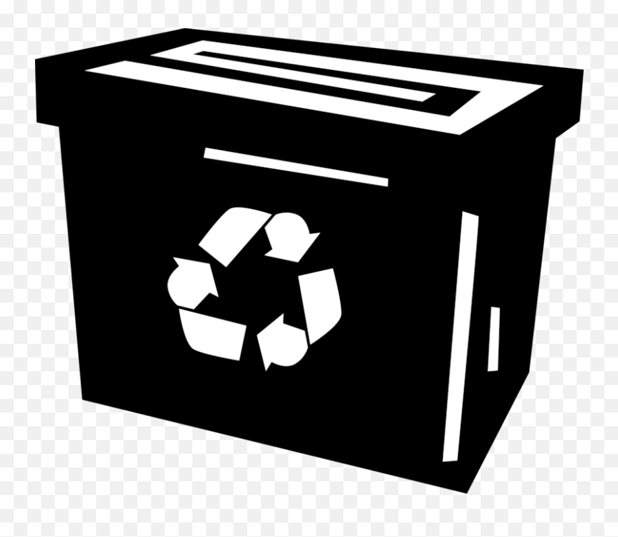 Recycle Bin Container With Glass - Vector Image Waste Container Lid Emoji,Recycle Logo Vector