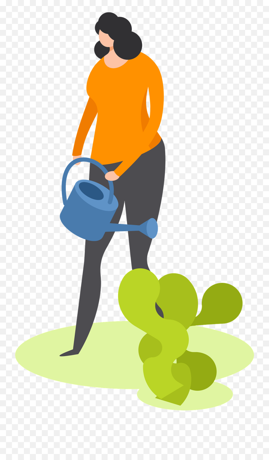 Woman Watering Plant Clipart Emoji,Water Plants Clipart