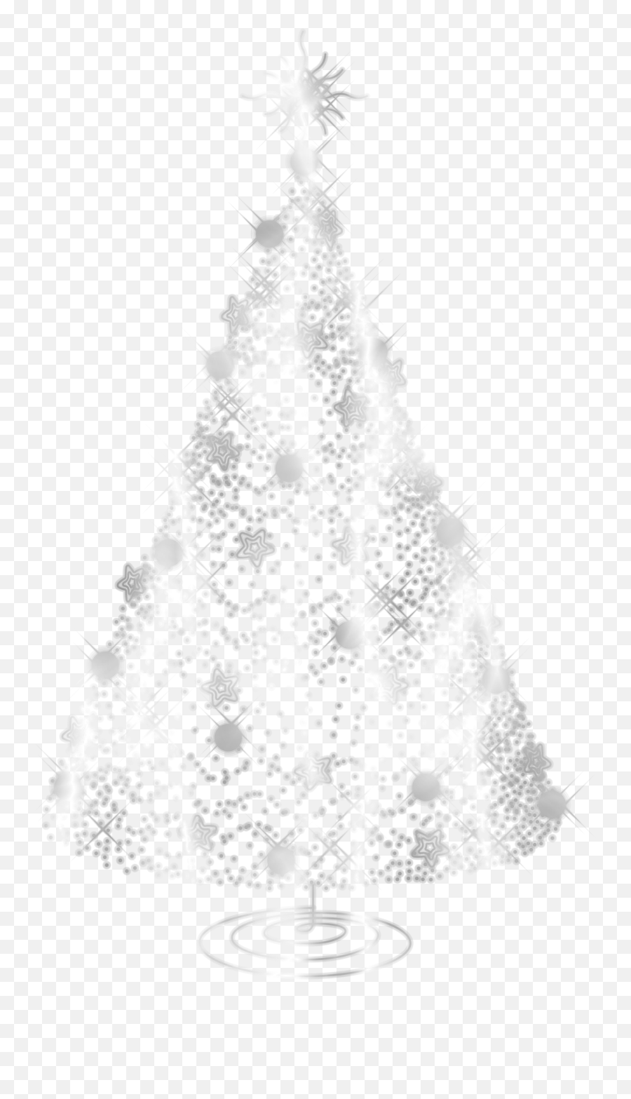 Download White Christmas Tree Png - Transparent Background Silver Christmas Tree Png Emoji,Christmas Tree Png
