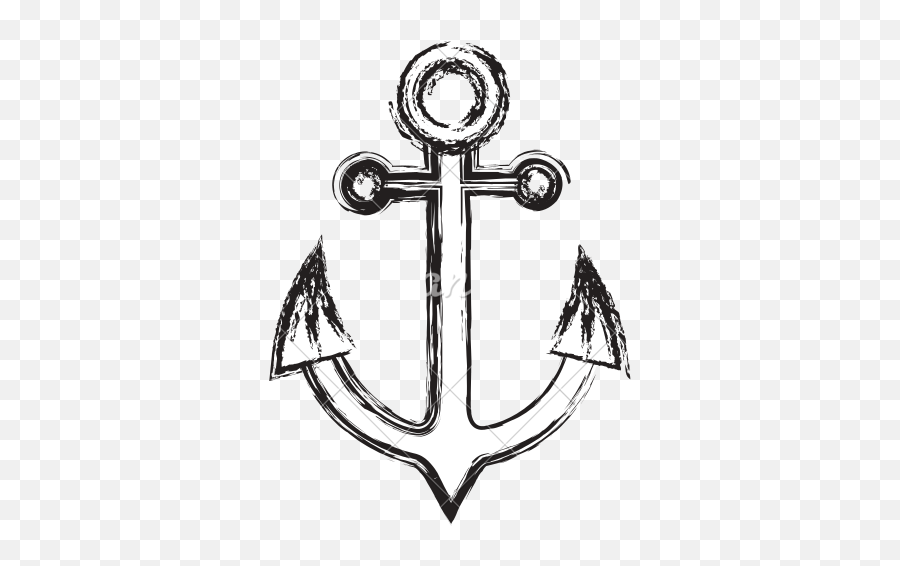 Drawn Anchor Navy Logo - Navy Logo Drawing Emoji,Navy Logo