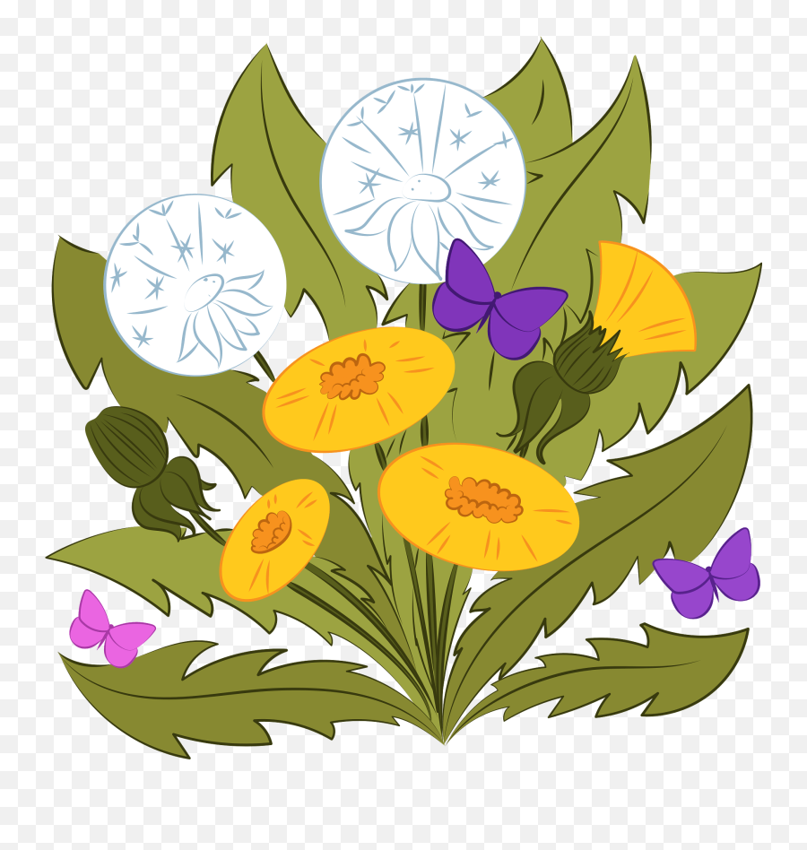 Dandelion Clipart - Floral Emoji,Dandelion Clipart