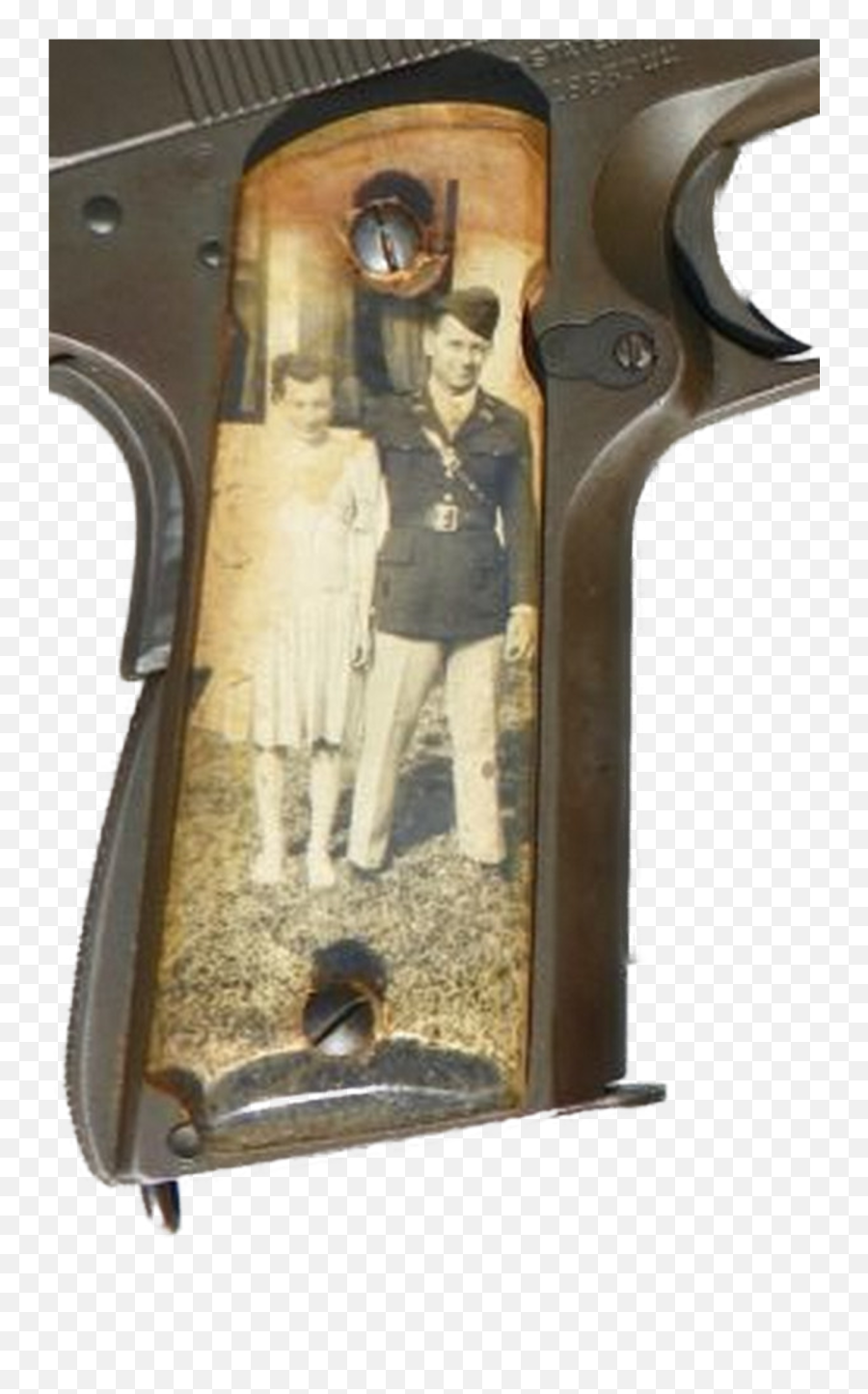 1911 Gun Grips Clear Acrylic Sweetheart Grips - 1911 Sweetheart Grips Emoji,Pistol Transparent