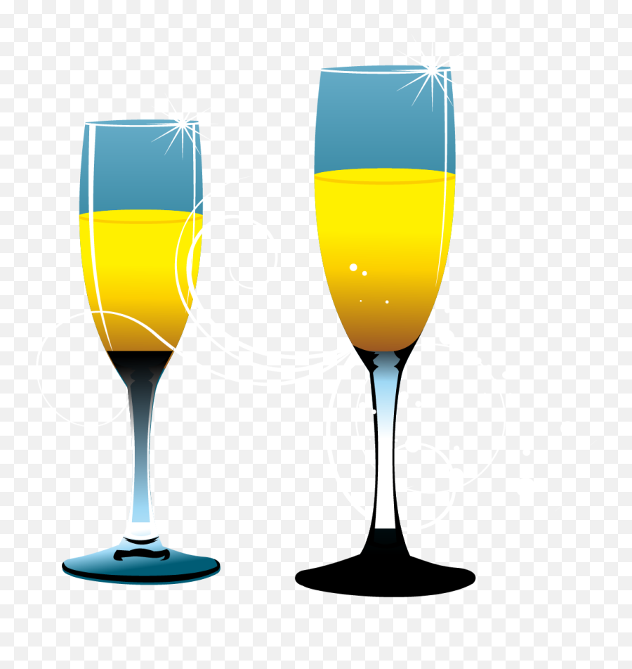 Champagne Glass Yellow - Wine Glass Transparent Cartoon Champagne Glass Emoji,Champagne Glass Clipart