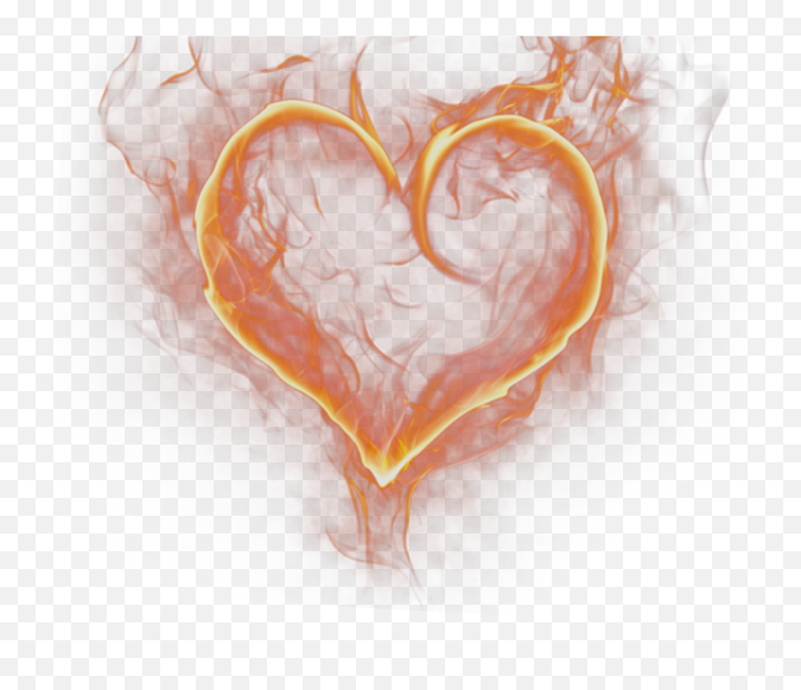 Fire Heart Smoke Transparent Png Png Mart - Editing Heart Png For Picsart Emoji,Smoke Transparent