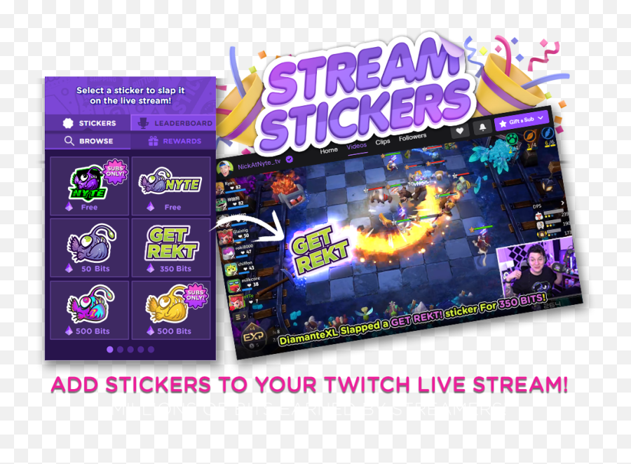 Stream Stickers - Twitch Extension Twitch Logo Stickers Png Emoji,Transparent Sticker