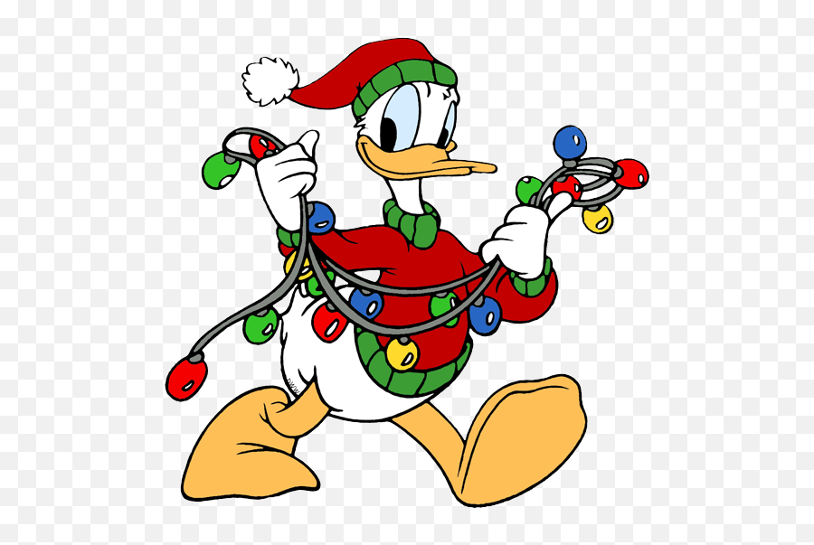 Donald - Lightspng 543528 Christmas Cartoons Donald Mickey Mouse Christmas Clipart Emoji,Disney Christmas Clipart